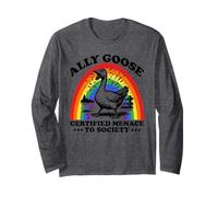 Menace to Society LGBT Pride certifiée par Ally Goose Manche Longue
