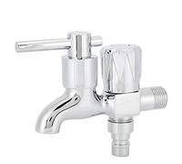 Ménage 1 entrée 2 sortie G1 / 2in robinet à double usage, robinet à double tête, facile à installer pour la salle de bain de la cuisine