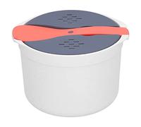 Ménage Four à Micro-ondes Cuiseur à Riz Rond Micro-ondes Récipient Alimentaire Cuiseur à Pâtes Micro-ondes avec Cuillère à Riz Cuisine Fournitures de Cuisine