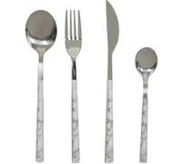 Ménagère 16 Pièces en Inox Manche Effet Marbre - MARBLE