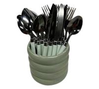Ménagère 24 Pièces Avec Rack "Elsa" 20cm Vert