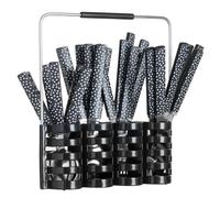 Secret de Gourmet - Ménagère 24 Pièces Avec Rack "Géo" 24cm Noir Noir G