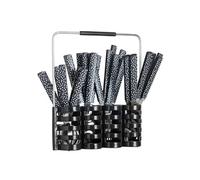 Secret de Gourmet - Ménagère 24 Pièces Avec Rack "Géo" 24cm Noir Noir G