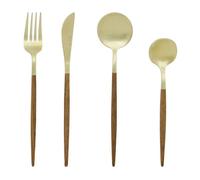 Ménagère 24 Pièces en Inox ""Ida"" 22cm Marron