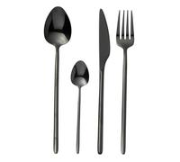 Ménagère 24 Pièces en Inox "Irvin Brillant" 27cm Noir