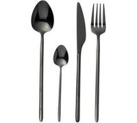 Ménagère 24 Pièces en Inox "Irvin Brillant" 27cm Noir