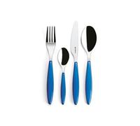 Guzzini Ménagère 24 pièces Feeling inox Bleu Méditerranée