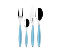 Ménagère 24 Pièces - Feeling - Bleu Mer - Inox - Compatible lave-vaisselle - Design moderne