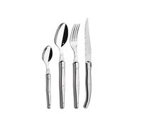 Ménagère 24 pièces Laguiole tout inox, Acier Inoxydable