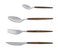 Ménagère 24 pièces - JEAN DUBOST - Amsterdam - Manche en ABS effet bois