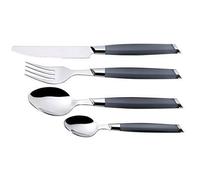 Ménagère 24 pièces - Jean Dubost - Bi-Ton Gris - Acier inoxydable - Compatible lave-vaisselle - ABS