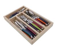 Ménagère 24 pièces Jean Dubost Laguiole® couleurs mixées en range-couverts, Brun