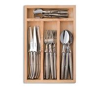Ménagère 24 pièces Laguiole tout inox, Acier Inoxydable