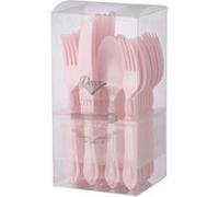 ménagère 40 pièces réutilisable baroque rose perlé - decorline 7172 Rose