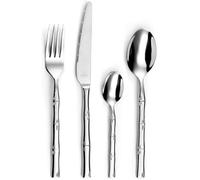 Ménagère - AMEFA - Karma - 24 pièces (6 pers.) - Inox finition brillante - Manches tiges bambou - Coffret