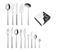 Ménagère Brillant - Collection Dakar - Acier inoxydable 18/10, passe au lave-vaisselle (Briller, 113 Pièces)