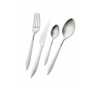 Ménagère - Casa Bugatti - Ares - 24 pièces - Blanc - Compatible lave-vaisselle