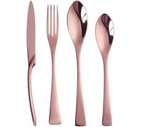 Ménagère Couverts de Table 24 Pièces Doré Rose Gold - Service Couverts Inox 18/10 pour 6 Personnes - Coffret Cadeau Haut de Gamme Zinello Design