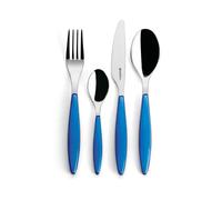Ménagère en Inox - GUZZINI - 23000076 - 24 Pièces - Bleu Méditerranée - Compatible lave-vaisselle