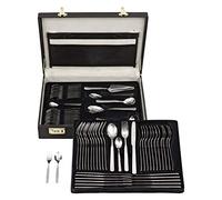 Ménagère GRÄWE - 68 pièces - en Acier Inoxydable -Coffret de Rangement pour 12 Personnes Inclus