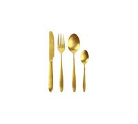 - Ménagère inox 16 pièces Table chic effet or