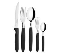 Ménagère - TRAMONTINA - Ipanema - 30 pièces - Inox - Plastique noir - Lave-vaisselle compatible