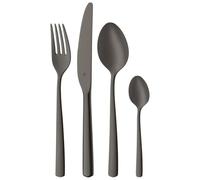 Ménagère WMF Boston Black, 24 pièces, 6 plats, acier inoxydable Cromargan avec surface polie, va au lave-vaisselle