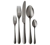 WMF Sitello Midnight Edition Ménagère 30 pièces pour 6 personnes, acier inoxydable Cromargan poli, finition jaune brillant noir