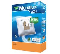 Menalux 2001 - Sac pour Aspirateur, Boite de 5 Sacs, 3 Litres, Technologie Duraflow Fresh, Neutralisant D'odeurs, Adapté à de Nombreux Types d'aspirateurs