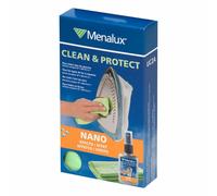 Menalux Kit de Nettoyage pour Semelle de Fer à Repasser Spray Chiffon Microfibre