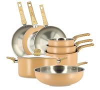 MENASTYL - Batterie de cuisine en inox 18/10 induction 8 pièces Easynox - Acier inoxydable sans accroche - Sans PFAS, sans PTFE - Tous feux dont induction et lave-vaisselle - Corail - 6014255