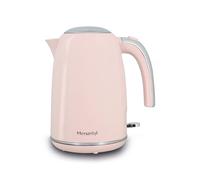 MENASTYL - Bouilloire Électrique Design Rétro 1,7L en Acier Inoxydable - Ébullition Rapide 2200W, Arrêt Automatique et Protection Ébullition à Sec, Sans Fil, Filtre Amovible - Rose - 6025059