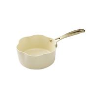 MENASTYL - Casserole 20cm Dahlia sans PFAS - Revêtement céramique antiadhésif crème - 98% d'aluminium recyclé - Tous feux dont induction et lave-vaisselle - Poignée rivetée en inox - 6020936