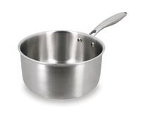 MENASTYL - Casserole inox 20 cm Trinox tous feux dont Induction - Structure 3 couches inox/aluminium - Qualité Professionnelle - Sans substances nocives - Lave-vaisselle - Poignée rivetée - 6020149