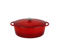 MENASTYL - COCOTTE COLETTE OVALE 6.5L 33X25CM EN FONTE ÉMAILLÉ ROUGE - 6020102