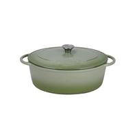 MENASTYL - COCOTTE COLETTE OVALE 6.5L 33X25CM EN FONTE ÉMAILLÉ VERT - 6020072