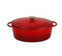 Menastyl Cocotte Colette Ovale 9 L 36x27 cm en fonte Émaillé Rouge