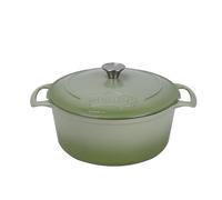 Cocotte - MENASTYL - 6020075 - Ronde - En fonte acier émaillé - Vert - 7 litres