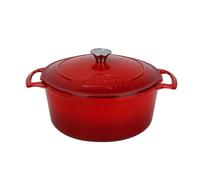 Menastyl Cocotte 6020105 ronde en fonte acier émaillé rouge 7 L 29 cm