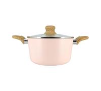 MENASTYL - Faitout 20cm avec revêtement antiadhésif céramique (Sans PFAS/Sans PTFE) tous feux dont induction - En Aluminium - Gamme Colorama - Rose - 6020926