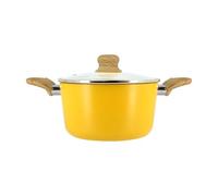 MENASTYL - Faitout 20cm Colorama safran - En Aluminium - Revêtement antiadhésif en céramique - Tous feux dont induction