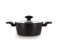 MENASTYL - Faitout first 20cm en aluminium noir induction avec couvercle - 6020646