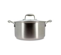 MENASTYL - Faitout inox 20 cm Trinox tous feux dont Induction avec couvercle - Structure 3 couches inox/aluminium - Qualité Professionnelle - Sans substances nocives - Lave-vaisselle - 6020151