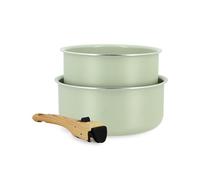 MENASTYL-Lot de 2 casseroles en aluminium céladon Menastyl Colorama - diamètre 16/18 cm