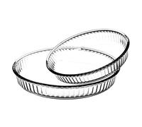 MENASTYL - Lot de 2 plats à tarte cristal 26 et 32cm en verre à feu - 1692038