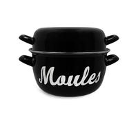 MENASTYL - Marmite à moules 18cm 2L7 avec écriture en acier émaillé, parfaite pour des moules comme au restaurant ! - 3645563