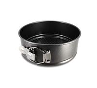 MENASTYL - Moule à charnière 18cm - 6020758, Idéal gâteaux ronds démoulage facile avec fond amovible - moule démontable en acier carbone antiadhésif noir