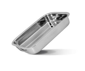 MENASTYL - Plat à four inox de qualité Harry 35x25cm de forme rectangle avec poignées en acier inoxydable rabattables - 4615221