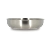 MENASTYL - Poêle inox 18/10 amovible 20 cm Iris Inox sans PFAS - Tous feux dont induction, four, réfrigérateur et lave-vaisselle - Empilables et résistantes - Acier inoxydable