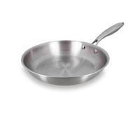 MENASTYL - Poêle inox 24 cm Trinox tous feux dont Induction - Structure 3 couches inox/aluminium - Qualité Professionnelle - Sans substances nocives - Lave-vaisselle - Poignée rivetée - 6020145